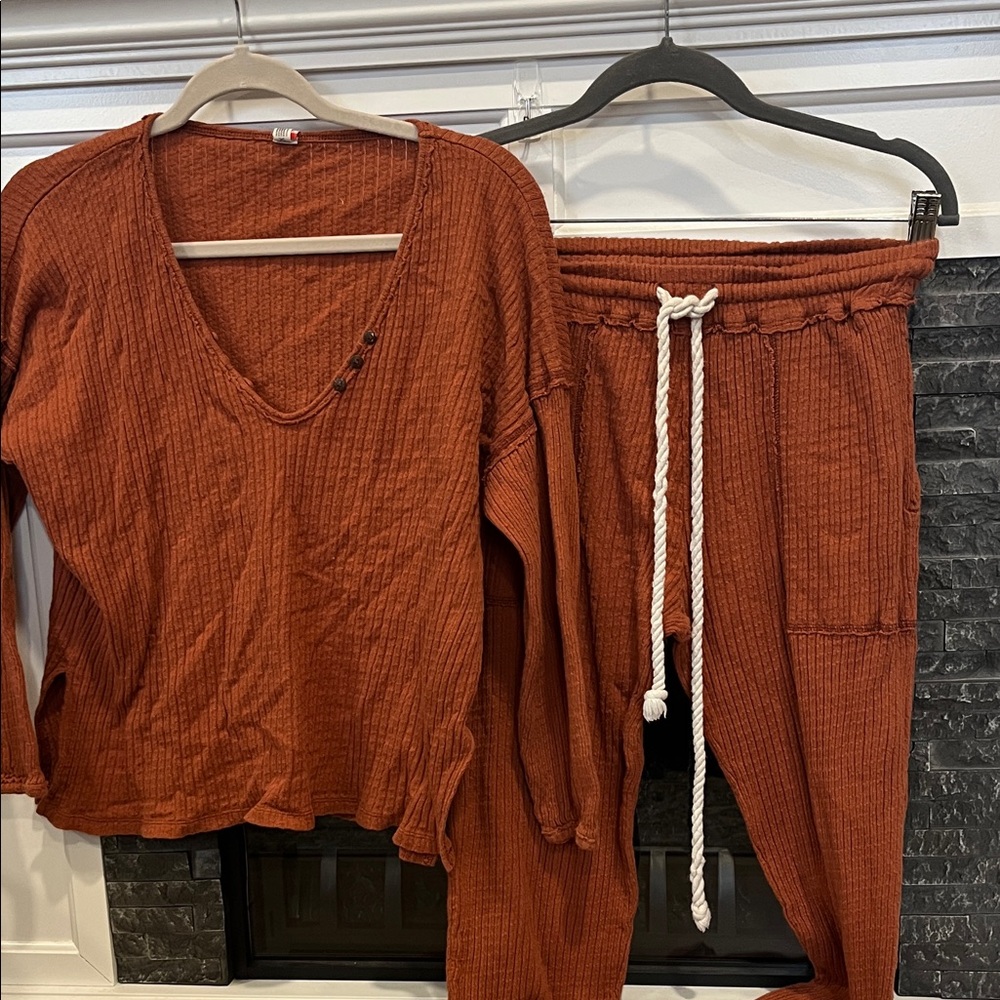 Free People Beach  Ribbed Lounge Set